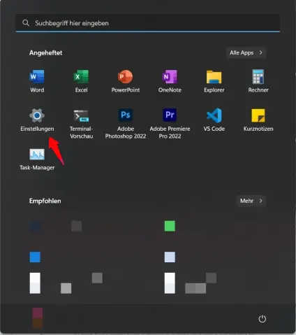 Schritt 1: Windows-Einstellungen öffnen
