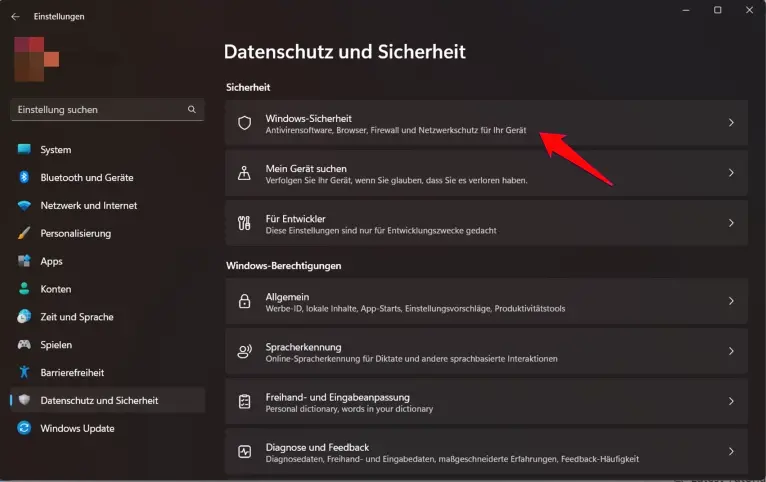 Schritt 3: Windows-Sicherheit