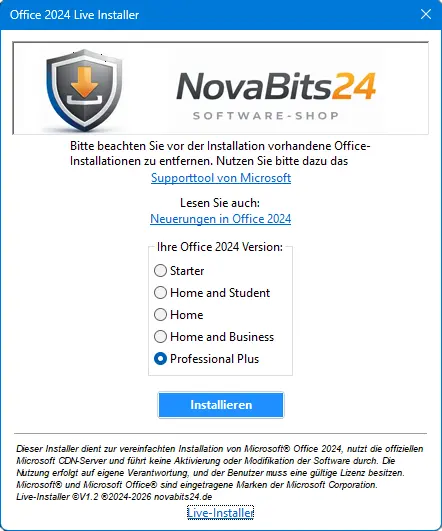 Office 2024 Home & Business Edition | Windows | PKC | Kein Abo | Blitzversand |+Installer